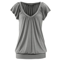 Grafičke majice za žene, žensko ljetno casual solid color Ispiši kratki rukav labav majica TOP WOmens