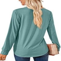 Paille žene majica Trgovina TUNIC Bluza Dugi rukavi Vrhovi elegantnog putovanja Pulover graška zelena