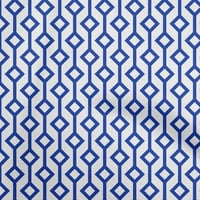 Onuone pamučni poplin Twill srednje plave tkanine Geometrijski zanatski projekti Dekor tkanina tiskano