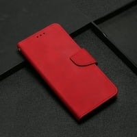 DTECCK iPhone Pro WA novčanik, PU Premium kožne kartone Gotovinski utovarivač Magnetni flip otporni na udarcu Chickstand ultra-tanak poklopac za iPhone Pro ma, crvena