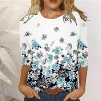 Ženske tiskare Ležerne modne posade Crte CuttHree Torbice Majica Bluza vrhova Sljetna majica Žene Žene