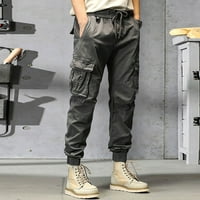 Vedolay teretni pantalone za muškarce Radni mens Cargo Duks muški pamuk plus veličine džep čvrste elastične