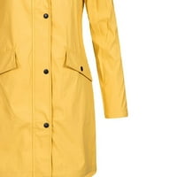 Twifer jakne žene ženske pune kišne jakne na otvorenom kapuljaču vodootporni dugi kaput prekrivač vjetra