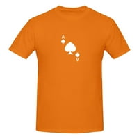 Ace of Spades Poker muške osnovne majice kratkih rukava narančasta 4x-velika