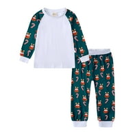 Puawkoer Kids Toddler Božićne porodice pidžama je jelena ispis Family Božićni PJS Usklađivanje setova