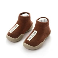 WolLallyMy baby cipele za bebe Djeca djeca neklizajucke ljepilo pletene čizme Čvrsta boja obuća za cipele