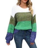 Jesen i zima Wimsefhk Sudar za spajanje u boji Boja velika veličina Labavi pulover Jumper pleteni džemper