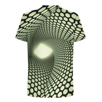 Cool 3D Sve preko tiskanih majica za muškarce Grafički print casual kratkih rukava Ljetni teži zelene