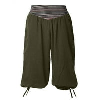 Ecqkame Muške savršene klasične fit kratke hlače Muška moda srednja veka Kasnije patchwork Bloomers čipke kratke hlače zelena xxl
