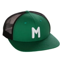 Daxton Classic bejzbol kamiondžija izvezen a do z slova Strukturirani FID profil poklopac, zeleni crni šešir, slovo m