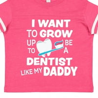 Inktastic Želim odrasti da budem stomatolog poput mog oca poklona malih dječaka ili majica malih djevojke