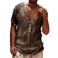 Adviicd muški majice s dugim rukavima Muška košulja Tricat T Kratki modni rukav Muški digitalni pričvršćivača Ležerna majica Ljetna tunika Thers za muškarce
