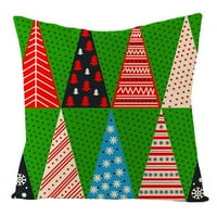 Božićna serija pamučna posteljina jastučnice za božićne šešir jelena rešetka kućica na kauč na kauč