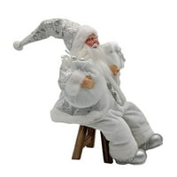 14 '' Sedi Santa Claus figurice Božićne ukrase slika Viseći Xmas Tree Ukrasi lutke Santa lutka igračka