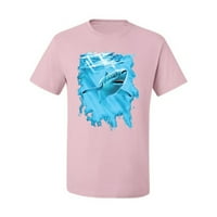 Plivanje morskog psa Ljubitelji životinja Muška grafička majica, svijetlo ružičasta, velika