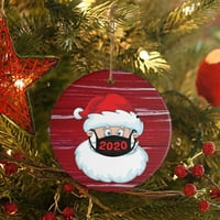TutunAumb Winter Festival Nova prodaja - Božićni ukras Santa koji nosi masku za lice Božićno drvo-višebojnika