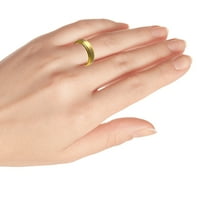 Tungsten Carbide Žuto pozlaćeni posteljirani ivični rub visokog poljskog laserskog urezanog keltskog čvorova uzorak vjenčani prsten za muškarce i dame
