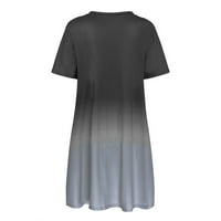 Zermoge Maxi haljine za žene Dame Žene Ljeto Ležerne prilike O-izrez Kratki rukav Oslobođeni retro haljina