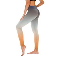 Hueook joga hlače za žene plus veličine s džepovima tiskane visokog struka Udobno casual gaćice