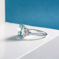 Mortilo Blue Diamond nakit godišnjica poklon vjenčani zaručni prstenovi za vjenčanje