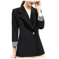 Xinqinghao Jakne kaput za žene Ženski poslovni kaput s dugim rukavima tanka tanka jakna za jaknu za