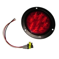 019-01- STT 4 okrugli crveni LED svjetlosni komplet sa voltnim žicama i Grommetom