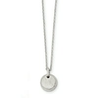 Sterling Silver Matte Circle Produžni lanac ogrlica Privjesak šarm Geometrijski oblik Fini nakit za