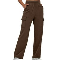 Ženske casual pantalone labave udobne pantalone Elastični struk višestruki džepovi Radna odjeća Sportske
