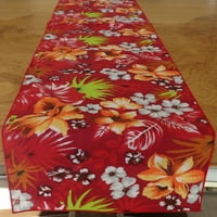Pamučni ispisi za stolni trkač cvjetni tropski havajski crveni