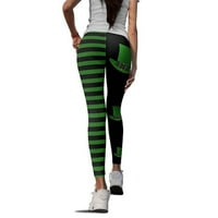 Ženska jastučića Sretno Green Hlače Ispiši gamaše Skinke za jogu trče pilate Gymyoga hlače za žene sa