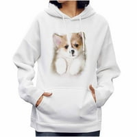 Lastsoso ženski pas za pse ljubitelji košulje u boji modni dugi rukav sa kapuljačom sa dugim rukavima