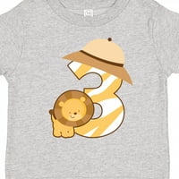 Inktastic 3. rođendan iz džungle Safari lav godina stari poklon dječaka malih majica ili majica za toddler