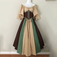 Žene Vintage Victorian Gothic Corset haljina Renesansa Obucite jedno rame Bodycon haljina