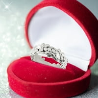 Hanxiulin cvjetni oblik oko prstenova žena modni trend puni cvjetni prsten ženski nakit dijamantni prstenovi