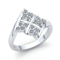 Originalni 1.5ctw okrugli rez Diamond Dame Personalizirani cvjetni angažman Fancy prsten čvrsti 14k