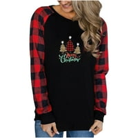 Cacomomrkark Pi ženske košulje dugih rukava Ispiši labav vrhovi bluza pulover