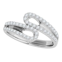Aone 0. Carat prirodni dijamantski vjenčanje i angažman bijeli zlatni prsten za žene