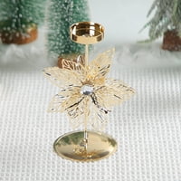 Handeo Božićni romantični snježni pahuljica svijećnjaka sa stabilnim metalnim osnovnim poklonom svijećnjak