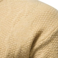 kpoplk muški tanak fit turtleneck džemper kabel pleteni zimski modni gumbi upleteni termički džemperi