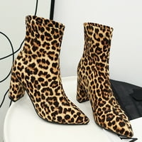 Čizme za žene Modni Leopard Print pulover čizme Čarape čizme čizme gležnja