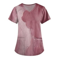 Ženske košulje Ženski personalizirani ispis kratkih rukava V-izrez V-izrez Radne majice Pink S