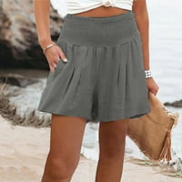 Kratke kratke hlače za žene Ženske trke kratke hlače sa spande ženskim ležerskim ljetnim nagnutim elastičnim
