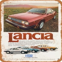 Metalni znak - Lancia Coupe - Vintage Rusty Look