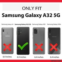 Capsule Case kompatibilan sa Galaxy A 5G [Metalni držač prstena otpornog na udarce Chickstand CASE CRNI CRNI TELEFON] Za Samsung Galaxy A 5G SM-a