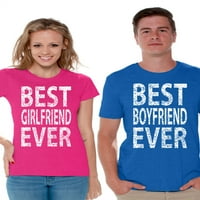 Newkward Styles Dječak dečko parovi Košulja podudaranja sa par majica najbolja djevojka ikad najbolji