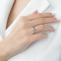 Baccov dodaci Inlaid Diamond Rainbow Boolos Gemstone prsten za prsten nakit za rođendan Poklon za angažman