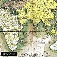Karta svijeta Platno - platno Wrap Vintage Map World Map Wall Art - Mapa starog svijeta - Mapa svijeta