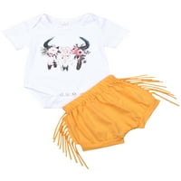 Lisenrain novorođenčad dječje djevojke feather ljetna odjeća odjeća novorođenčad Romper Tassels Hratke