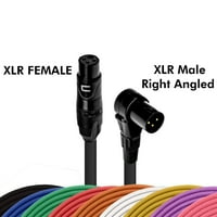 Koluber kabl - uravnotežen XLR kabl žena u desni ugao XLR muški konektor