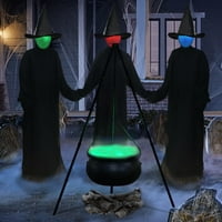 Krakovodi za Noć vještica na otvorenom - veliki kotlonski kotlok na statiku s tajmerom svjetla-plastična